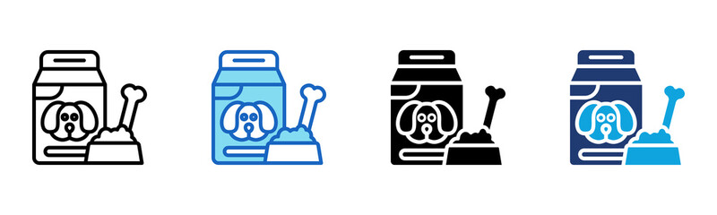 Obraz premium Dog Food icon Multi Style Vector Illustration