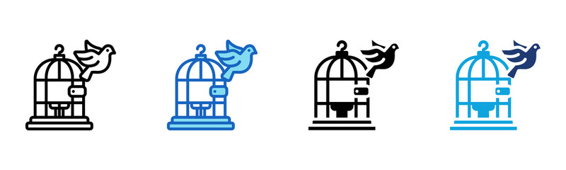 Bird Cage icon Multi Style Vector Illustration
