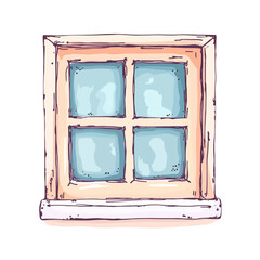 Barred window isolated object on white background with no background  