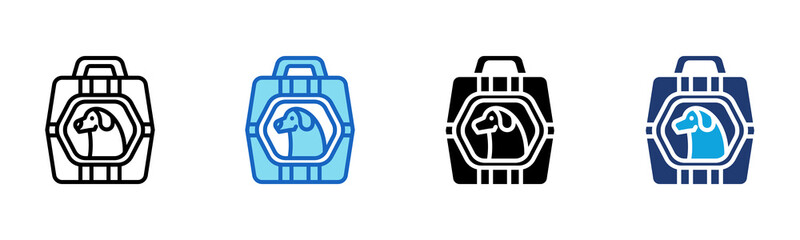 Pet Carrier icon Multi Style Vector Illustration