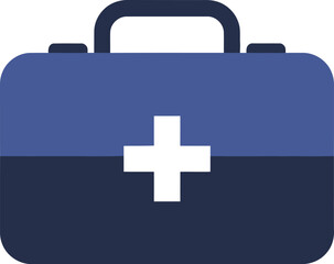 Obraz premium Blue Medical Kit Icon Graphic