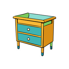 office desk isolated on white