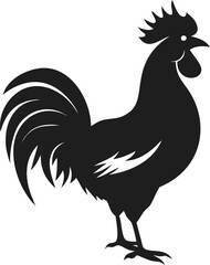 Proud Rooster Silhouette a Symbol of Farm Life and Countryside Charm a Vintage Inspired Emblem for Rustic Decor