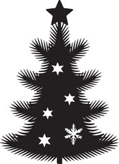 Set of winter and christmas silhouettes. Christmas collection.