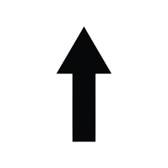 Black Arrow Pointing Upward Isolated on White Background Directional Sign with Clean Lines and Minimalist Design for Various Applications