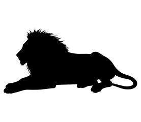 Resting Lion Silhouette