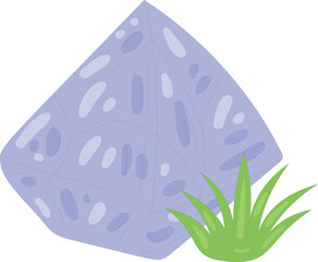 a purple colored rock vector