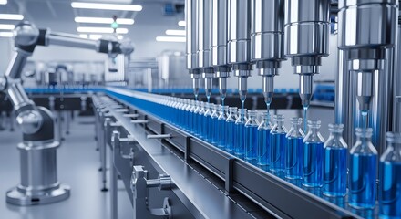 Fototapeta premium DNA Strand and Genetics in Medical Lab