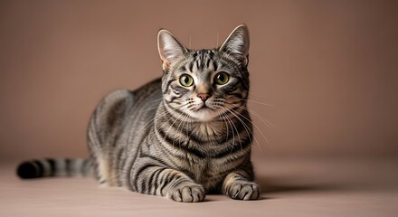 Fototapeta premium Domestic Cat Cutout on White Background – Clean Image for Design, Ads, and Educational Use