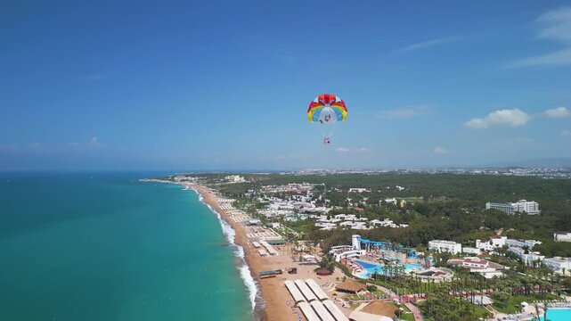  Parasailing in Side Turkey - Drone View