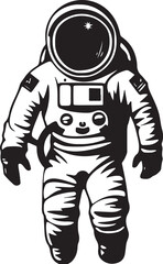 Astronaut Silhouette Vector, Space Explorer in Suit Clipart