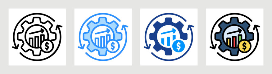 Economic System Collection Set Multiple Style