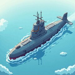 super cool war submarine design