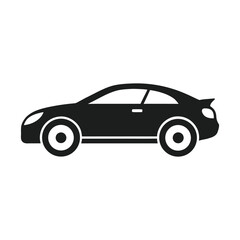 Fototapeta premium Simple Car Silhouette – Vector Design on White Background