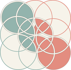 Overlapping Pastel Circles Vector Background