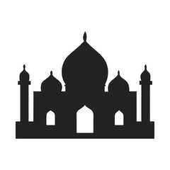 Taj Mahal Silhouette Iconic Indian Mausoleum Architecture