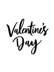 Elegant Valentine's Day lettering with bold brushstrokes for romantic designs and expressive artwork on transparent background