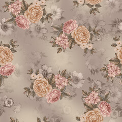 all over design. digital print design. Flower design.all over print.Watercolor iris flowers and abstract illustration. Seamless pattern. Summer, spring design for wallpapers, lights, textiles, texture