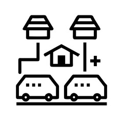Craft a detailed silhouette of a Smart Grids Energy