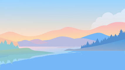 Fototapeta premium sunrise in mountains