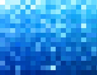 Fototapeta premium Abstract geometric background with a blue pixelated mosaic pattern creating a vibrant digital gradient effect.
