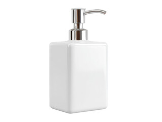 Obraz premium Indoor photography of a stylish soap dispenser for modern baths. Isolated on transparent background, png.