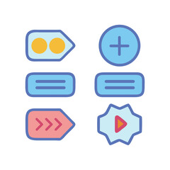 set of glossy web buttons