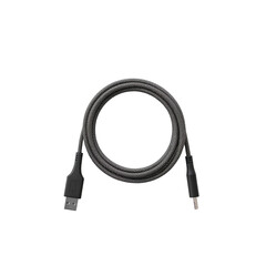 USB Cable, grey charging cable, isolated on transparent background
