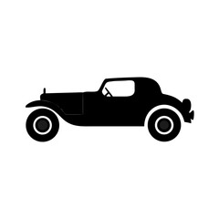 Vintage Car Silhouette SVG - Classic Auto Vector Icon