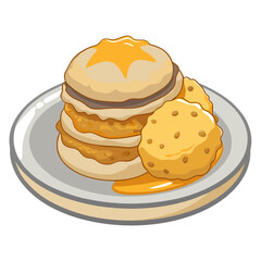 pancakes on a plate