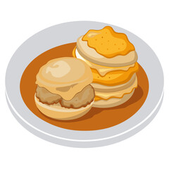 pancakes on a plate