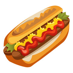 hot dog with mustard