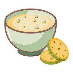 vegetable soup with bread