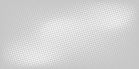 Dotted gradient vector illustration, white and black halftone background, horizontal seamless dotted lines, monochrome dots texture backdrop, retro effect. modern