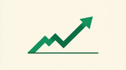 Upward trending graph chart