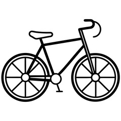 Minimalist Bicycle Icon – Clean Line Art Vector Design for Digital and Print