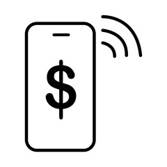Digital Money Transfer icon. Vector icon design