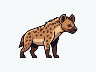 Illustration of a hyena on a white background