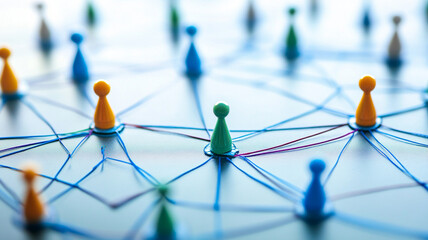 Global Network Connections Map