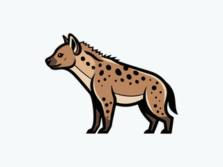 Illustration of a hyena on a white background