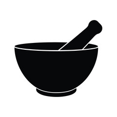 Silhouette Vector of Mortar and Pestle (Stone or Clay Style)
&ndash; Classic kitchen prep too