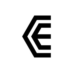 initial letter e creative logo design