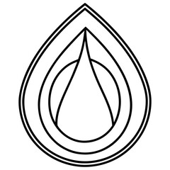 Fototapeta premium Eco Water Drop Minimalist Line Art Vector Icon – Clean & Modern Environmental Design