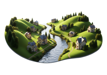 Dreamy neighborhood by the winding river offers peaceful suburban living and a strong sense of community