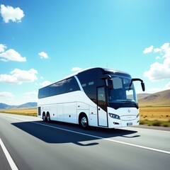 Naklejka premium bus on the road
