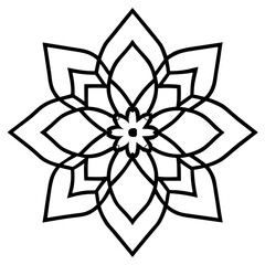 Minimal Islamic Pattern Outline Design