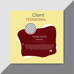 Modern and clean client testimonial design.