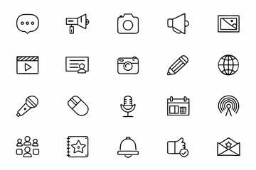 A creative bundle representing content development and sharing processes. Great for blogs, video marketing, podcasting, and content calendars