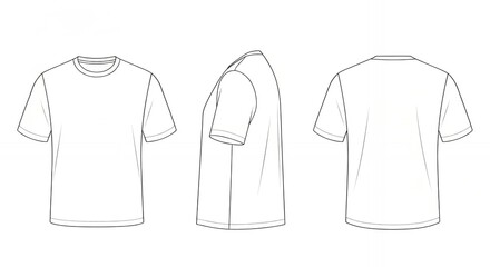 Blank short sleeve apparel template for design mockups and clothing artwork