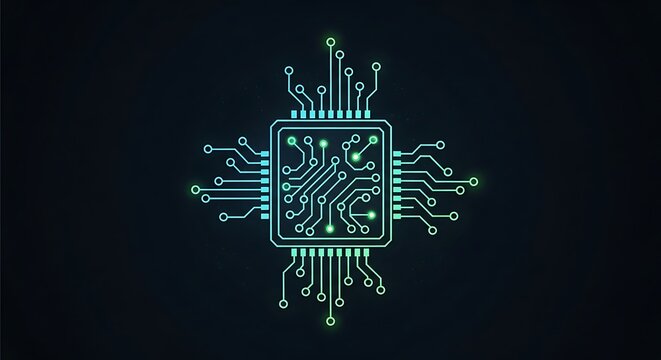 Advanced microchip technology digital circuit board cpu processor design